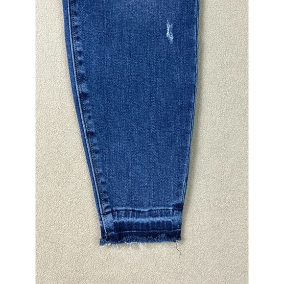 Spanx Jeans Womens Medium Blue Distressed Ankle Skinny Jean Pull On Adult - Picture 3 of 13